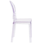 Flash Furniture – Chaise fantôme avec dossier ovale (OWGHOSTBACK18)-Structure moulée en polycarbonate