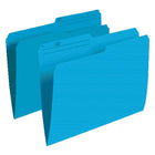 Chemise à dossier Staples de couleur, format lettre - bleu - paquet de 10-Les codes-couleur accélèrent le classement des dossiers et empêchent de les égarer !