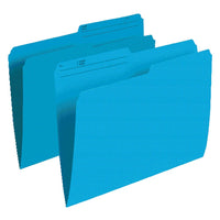 Chemise à dossier Staples de couleur, format lettre - bleu - paquet de 10-Les codes-couleur accélèrent le classement des dossiers et empêchent de les égarer !