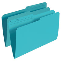 Staples Chemises de classement de couleur, format légal, 8 1/2 po x 14 po, sarcelle, paquet de 100-Créez des codes couleur pour un accès facile à vos dossiers