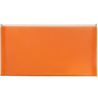 Jam Paper Enveloppe de plastique de style livret à fermeture à glissière, no 10 (5 x 10 po), orange, 12/paquet-Type de produit : Enveloppe latérale pour lettre