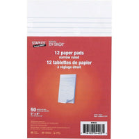 Staples® - Tablettes, 5 po x 8 po, réglage étroit, blanc, 50 feuilles, paq./12-Enlèvement facile et net des feuilles