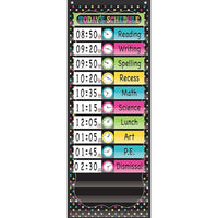 Ressources créées par l'enseignant Tableau de poche Brights Tableau de poche de l'horaire quotidien de 14 poches, 13 po x 34 po-Comprend 14 poches et des œillets métalliques robustes