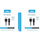 Blu Element – Câble de chargement/synchronisation USB-C tressé, 4 pi, zèbre (B4TCZB)-USB 2.0 pour une synchronisation rapide