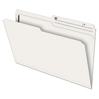 Pendaflex Chemises recyclées Slimtrimâ„¢ à dessus double avec attache n° 1, format légal, ivoire-Double épaisseur le long de l'onglet et de la bordure supérieure, là où ça compte