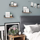 Vasagle - Étagères murales flottantes style bois rustique industriel - Paquet de 3-Assemblage facile