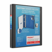 Staples - Reliure Better Binder, 1 po, noir-Plus résistante et plus facile à utiliser