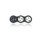 360 Electrical - Mini limiteur de surtension PowerCurve avec deux ports USB et prises tournantes (36053)-2.1A/10W Double port USB pour charger rapidement une tablette ou deux téléphones intelligents en même temps