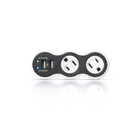 360 Electrical - Mini limiteur de surtension PowerCurve avec deux ports USB et prises tournantes (36053)-2.1A/10W Double port USB pour charger rapidement une tablette ou deux téléphones intelligents en même temps