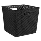 Curver - Panier cube tressé - 11 po - Noir-Capacité : 18L