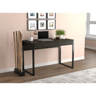 Safdie & Co. Bureau d'ordinateur à 2 tiroirs, 47 poL, Gris foncé et métal noir-Le design multifonctionnel et la finition aspect bois neutre ajoutent de la polyvalence au style - placez ce bureau n'importe où, du bureau, à la chambre à coucher, au salon