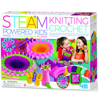 4M -  Steam Kids Tricot Et Crochet De Luxe-L'écharpe mesure 27,5″ de long une fois terminée.