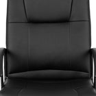 Flash Furniture Leathersoft-Chaise De Bureau Rembourrée-Noir (CH197220X000BK)-Le bouton de réglage de la tension d'inclinaison ajuste la résistance à l'inclinaison vers l'arrière du fauteuil