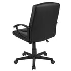 Flash Furniture Leathersoft-Chaise De Bureau Rembourrée-Noir (CH197220X000BK)-Les bras en nylon soutiennent le haut du corps