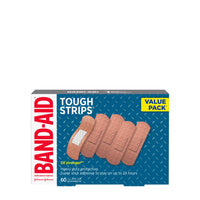 BAND-AID® – Pansements adhésifs Tough Strips, formats variés, paq./60-Protection résistante tout usage