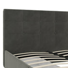 Lit rembourré Rose avec espace de rangement, velours gris-6