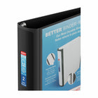 Staples − Reliure de qualité supérieure − 2 po − noir-Les anneaux en D se ferment bien pour permettre aux pages de se tourner facilement.