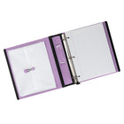 Staples - Reliure Better Binder - 1½ po - lilas-Pochette verticale intérieure non collante pour garder les feuilles en place