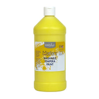Little Masters - Peinture lavable non toxique, 32 oz, jaune (RPC204705)-Cette peinture lavable ne laisse pas de tache sur la peau
