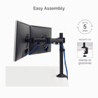 Bras doubles ecrans Basic Tech (8057701)-Conforme aux normes de fixation VESA