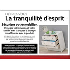 Dorel - Armoire à un tiroir et à deux portes, blanc-Glissières à roulement pleine extension