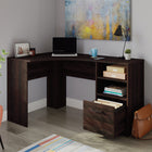 Sauder 52"W La Collection Beginnings Bureau - Finition Cinnamon Cherry-  Le rangement ouvert dispose d'une étagère réglable pour des options de rangement personnalisables