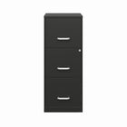 Hirsh - Classeur vertical à 3 tiroirs avec serrure - noir-Les tiroirs sont prévus pour des dossiers suspendus de format lettre
