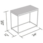 Safdie & Co. 24L Table D'Appoint Rectangle - Métal Noir - Bois Brun Récupéré-Facile à assembler.