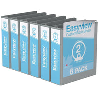 Davis Group Super offre Easyview, Reliure View à anneaux ronds 2 po, personnalisable, paquet de 6 - Gris-3 Reliure À Anneaux
