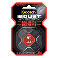 Scotch® – Ruban de montage extrêmement résistant 414DC-SFEF, 1 po x 5 pi (25,4 mm x 1,52 m)-Utilisez au lieu de punaises afin de préserver la beauté vos surfaces