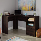 Sauder 52"W La Collection Beginnings Bureau - Finition Cinnamon Cherry-  Le tiroir sur glissières à extension complète peut contenir des fichiers suspendus de format Lettre