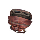Tolredo Cronos Leather Backpack Bag - Brown-Dimensions: 20 x 15 x 5.5 pouces
