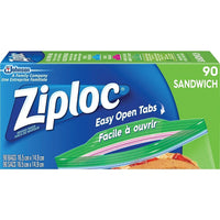Ziploc - Sacs à sandwich, paq./90-Fermeture SmartZip