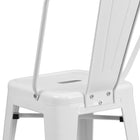 Flash Furniture - Tabouret de bar 24 po, métal blanc, intérieur/extérieur, hauteur de comptoir (CH3132024GBWH)-Trou de drainage dans le siège
