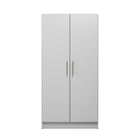Prepac Elite 32" Armoire De Rangement-Gris Clair (GES-3264)-Les portes en MDF avec des bords profilés (arrondis) ajoutent un niveau de sophistication