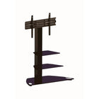 TygerClaw – Meuble pour téléviseur, 3 tablettes, 5,5 x 41,3 x 19,7 po, noir-Meuble pour téléviseur à 3 tablettes en verre noir (2 petites tablettes + 1 grande tablette)