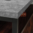 Sauder 45"W La Collection Market Commons Bureau - Finition Rich Walnut-Finition Rich Walnut avec des accents Slate Gray.
