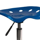 Flash Furniture – Tabouret tracteur vibrant, bleu vif-Réglage pneumatique de la hauteur du siège