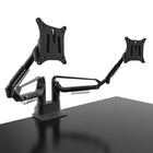Kanto – Support de table double à amortisseurs à gaz DMS2000 pour deux moniteurs de 17 po à 32 po, noir-Deux bras articulés à amortisseurs à gaz permettent un positionnement facile de vos moniteurs
