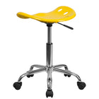 Flash Furniture – Tabouret tracteur éclatant de 25,75 po, jaune (LF214AYELLOW)-Construction en polymère haute densité