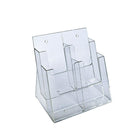 Azar Displays – Porte-brochures à 2 niveaux avec 4 pochettes et 3 pans (252381)-Porte-brochures
