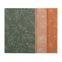 General Supply Goods + Co - Cahier de notes au toucher doux - Fleurs - Paquet de 3-64 feuilles par bloc-notes, 8,2 po x 5,7 po