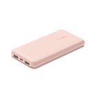 Belkin - Batterie externe BoostCharge 10 000 mAh à 3 ports - Or rose-Préchargée et prête à l'emploi, elle offre une puissance de 10 000 mAh, soit 40 heures d'autonomie supplémentaire, à votre téléphone intelligent. Un câble USB-C vers USB-A de 15 cm est inclus pour vous permettre de charger vos appareils compatibles dès la sortie de l’emballage!