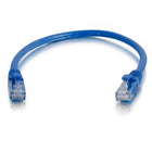 C2G - Câble de raccordement réseau Ethernet Cat5e Snagless non blindé (UTP) de 2 pieds - Bleu-Longueur du câble : 2ft