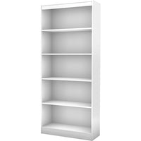 South Shore – Bibliothèque Axess à 5 tablettes, blanc-Fonctionnelle et attrayante grâce au style élancé contemporain, cette bibliothèque améliorera l'allure de toute pièce dans votre maison