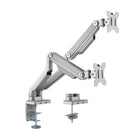 Uplite – Support articulé à ressort mécanique entièrement réglable pour deux moniteur de jusqu'à 32 po, argent (UPMM32MA)-Convient à la plupart des écrans de 17 po à 32 po de taille et de 18 lb de poids avec des trous de montage de 75x75mm ou 100x100mm à l'arrière