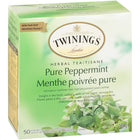 Twinings – Sachets de tisane Menthe poivrée pure, paq./50-Portion : 100 g