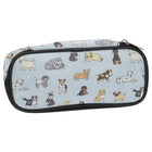 Merangue - Trousse à crayons imprimé chien - Bleu-Trousse rectangulaire, contient des fournitures scolaires et du matériel d'écriture