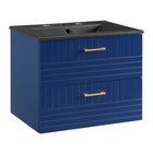 Modway - Daybreak 24" Vanette de salle de bain - Bleu Noir-Vanité de salle de bain moderne