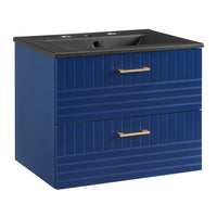 Modway - Daybreak 24" Vanette de salle de bain - Bleu Noir-Vanité de salle de bain moderne